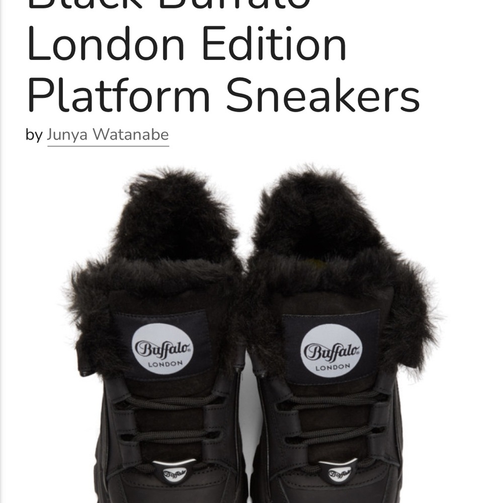 Junya Watanabe Black Buffalo London Edition Platform Sneakers  size 38